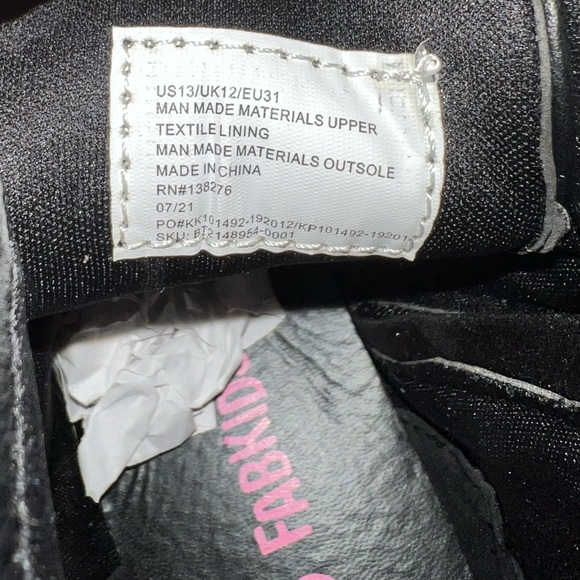 Fabkids Studded Strap Moto Boot, black, Girl’s size 13 & 1 - Picture 5 of 6